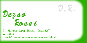 dezso rossi business card